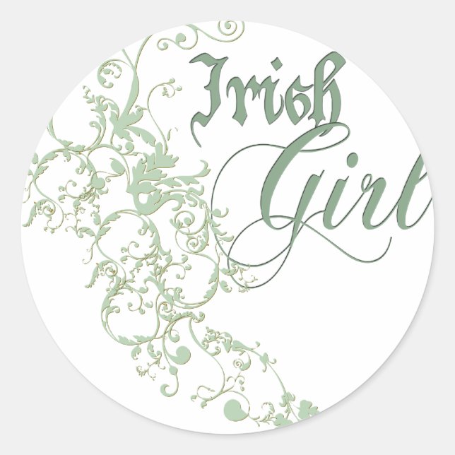 Pegatina Redonda Chica irlandés (Anverso)