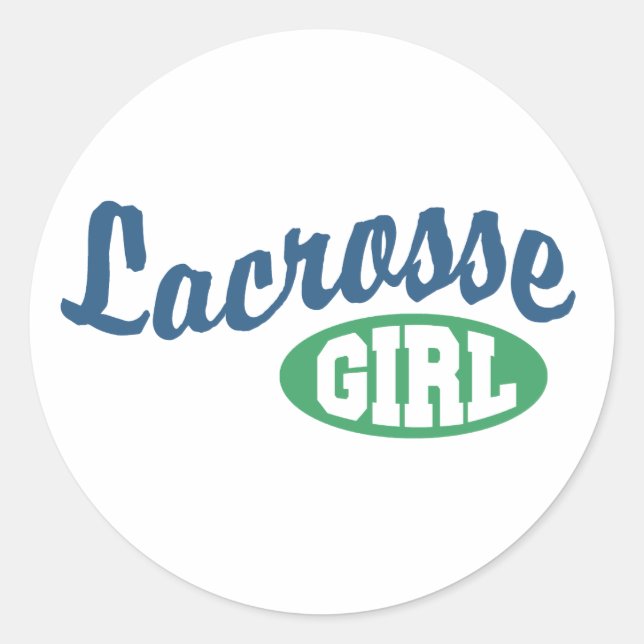 Pegatina Redonda Chica Lacrosse (Anverso)