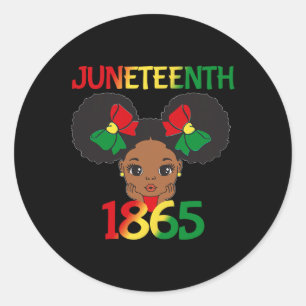 Pegatina Redonda Chica negro 1865 Niños pequeños Celebrati