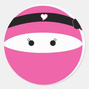 Pegatina Redonda Chica Ninja