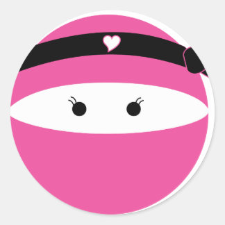 Pegatina Redonda Chica Ninja