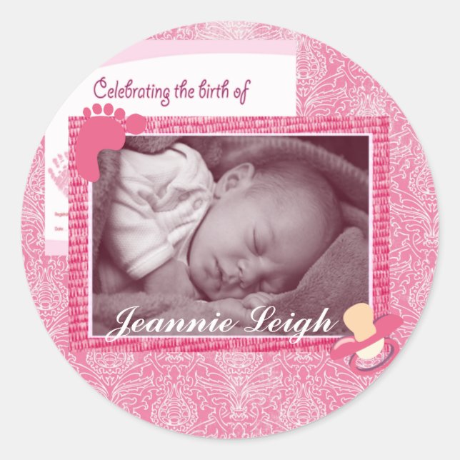 Pegatina Redonda Chica Photo Keepsake (Anverso)