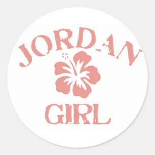 Pegatina Redonda Chica rosa jordano