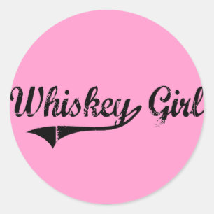 Pegatina Redonda Chica Whiskey