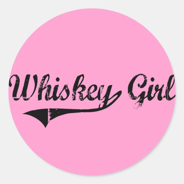 Pegatina Redonda Chica Whiskey (Anverso)