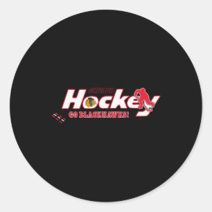 Pegatina Redonda Chicago Blackhawks Hockey Gris Licencia Oficial