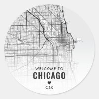 Chicago, IL City Map | Bienvenida Boda
