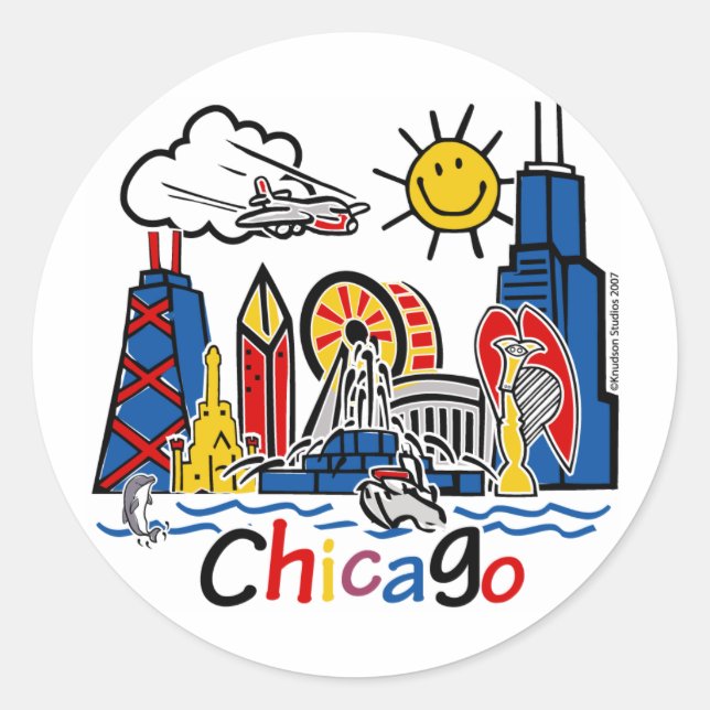 Pegatina Redonda Chicago-KIDS-[Convertido] (Anverso)