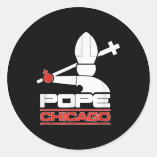 Pegatina Redonda Chicago White Cassox Pope Leo T-shirt.png