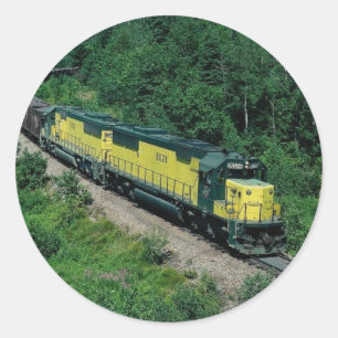 Pegatina Redonda Chicago y no. del noroeste 8028 de EMD con tra del