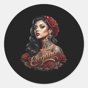 Pegatina Redonda Chicano Chicana La Raza Barrio Tattoo Muerte _5