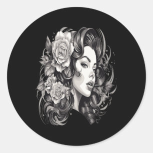 Pegatina Redonda Chicano Chicana La Raza Barrio Tattoo Muerte _6