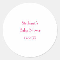 Chicas Baby Shower Pink Custom Name Elegant 2024