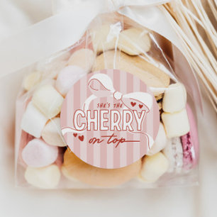 Pegatina Redonda Chicas de Cherry First Coquette