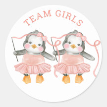 Chicas de equipo. Revelación de género gemelo. Jue