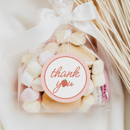 Pegatina Redonda Chicas de fresa 1er cumpleaños Favor