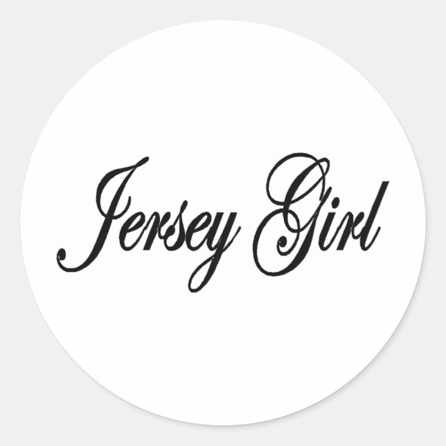 Pegatina Redonda Chicas de Jersey (Anverso)
