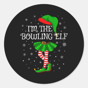 Pegatina Redonda Chicas de la familia I'm The Bowling Elf Ch