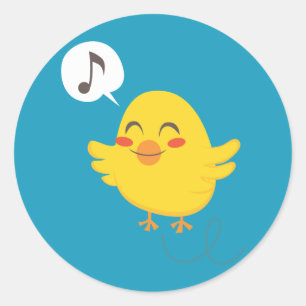 Pegatina Redonda Chicas de Pascua