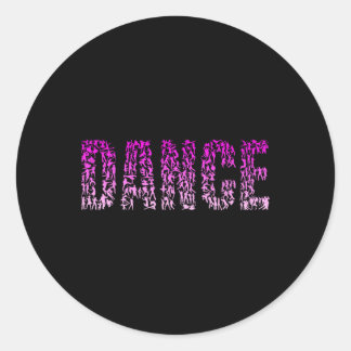 Pegatina Redonda Chicas de Silhouette bailarinas de camisetas de ba