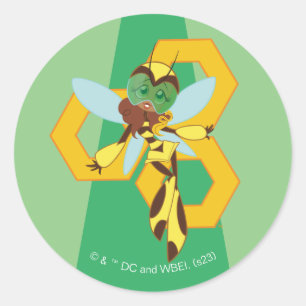 Pegatina Redonda CHICAS del DC Super Hero Bumble Bee
