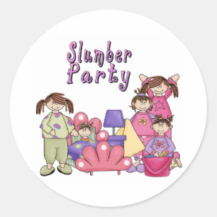 Pegatina Redonda Chicas FIESTAS SLUMBER