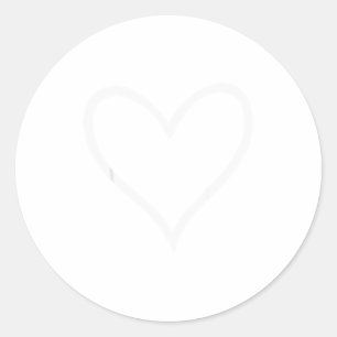 Pegatina Redonda Chicas San Valentín Mujeres Silueta de Corazón Niñ