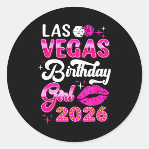 Pegatina Redonda Chicas Viaje a Las Vegas 2026 Crucero Viaje Combin