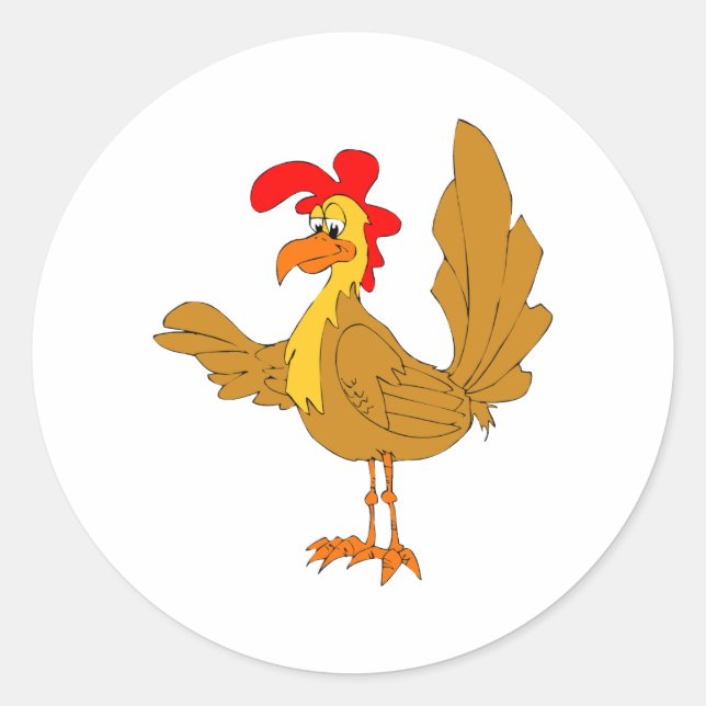 Pegatina Redonda ChiChi Chicken (Anverso)