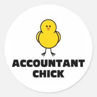 Pegatina Redonda Chick contable