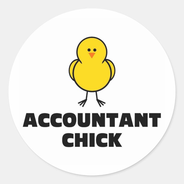 Pegatina Redonda Chick contable (Anverso)