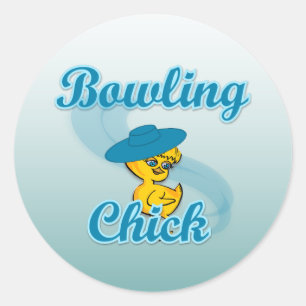 Pegatina Redonda Chick de boliche #3
