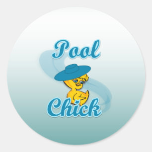 Pegatina Redonda Chick de piscina #3
