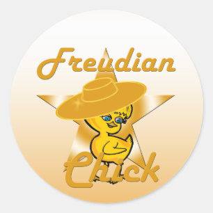 Pegatina Redonda Chick freudiano #10