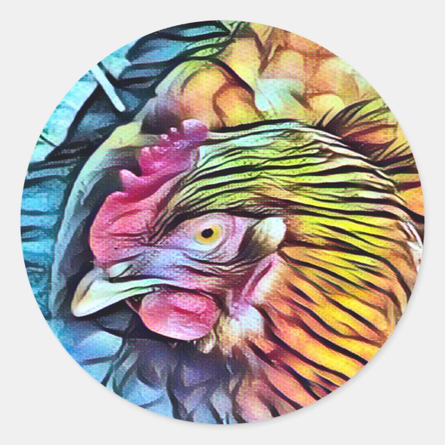 PEGATINA REDONDA CHICKEN (Anverso)