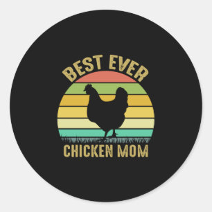 Pegatina Redonda Chicken Lover   Mejor Chicken de la historia