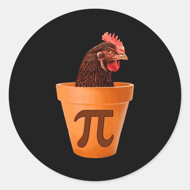 Pegatina Redonda Chicken T And I Dont Care  (Anverso)