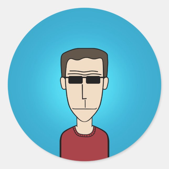 Pegatina Redonda Chico (Anverso)