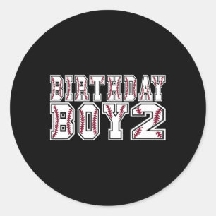 Pegatina Redonda Chico de 2º cumpleaños chico de 2 años vende tema 