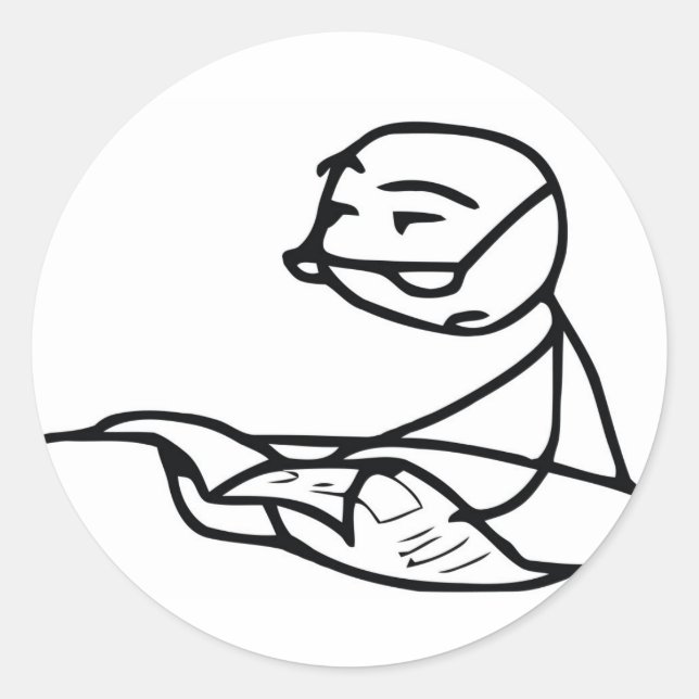 Pegatina Redonda Chico de periódico (Anverso)