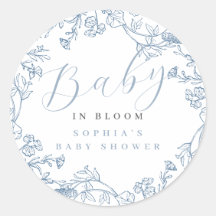 Chico Floral Vintage Bebé en Floración Baby Shower