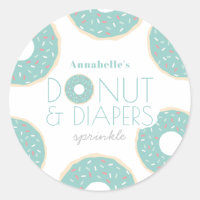 Chico rociado de bebé de donut y pañales verdes