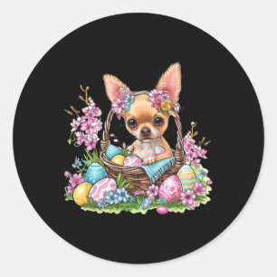 Pegatina Redonda Chihuahua Pascua Chihuahua