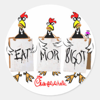 Pegatina Redonda Chik-fil-a-hole
