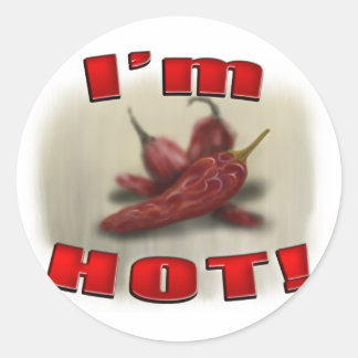 Pegatina Redonda Chili caliente