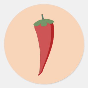 Pegatina Redonda Chili Pepper