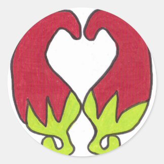 Pegatina Redonda Chili Pepper Love