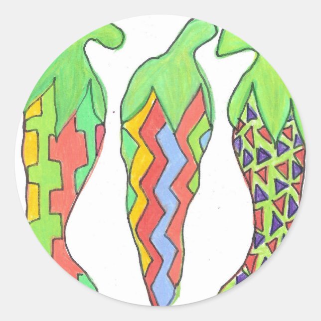 Pegatina Redonda Chilis Incognito (Anverso)