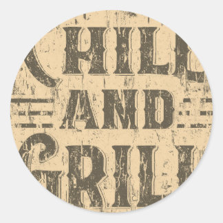 Pegatina Redonda chill And Grill