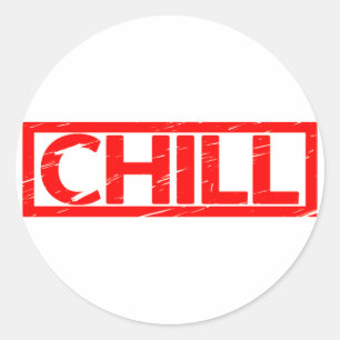 Pegatina Redonda Chill Stamp